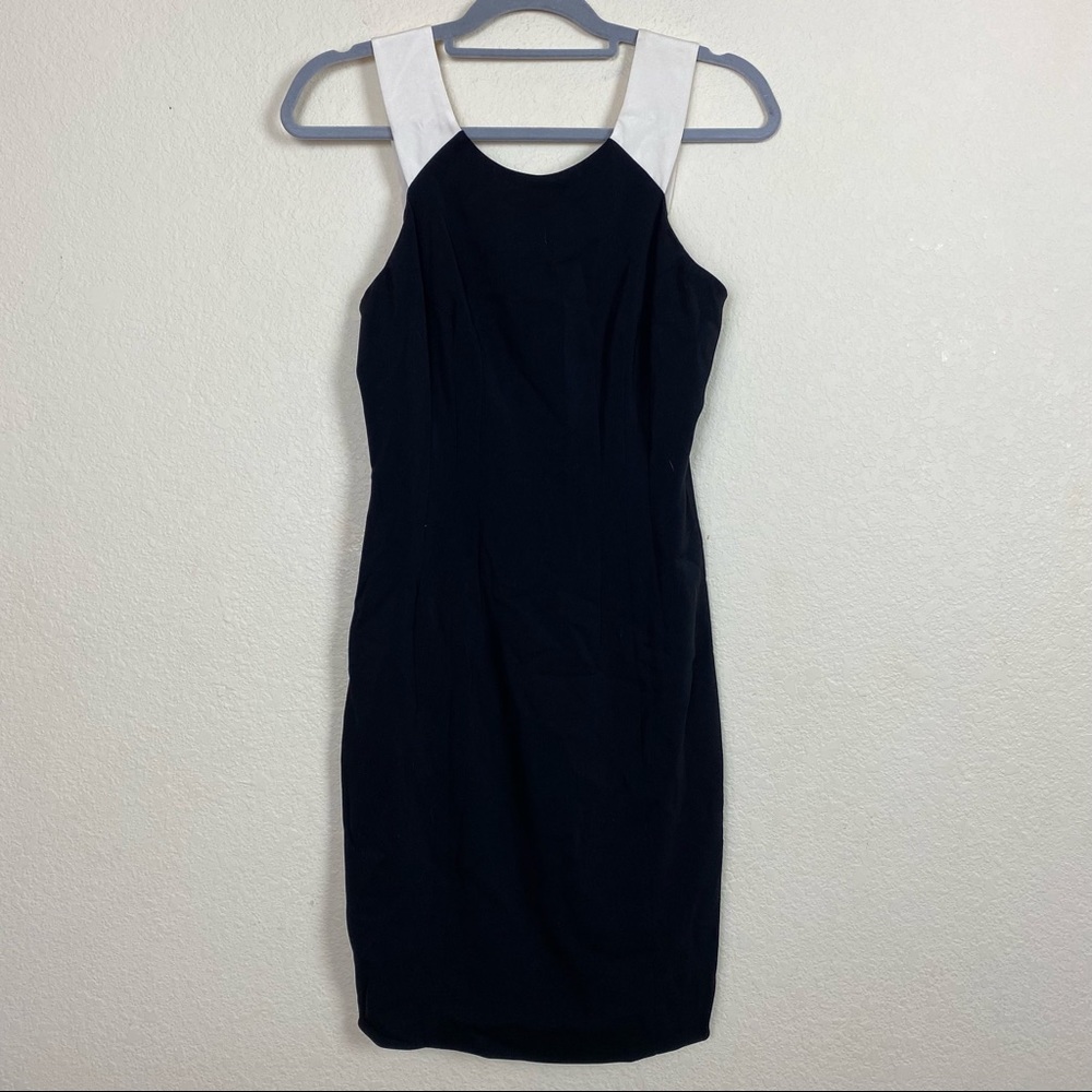 JayGodfrey Midi little black dress color block sleeveless dress size 6